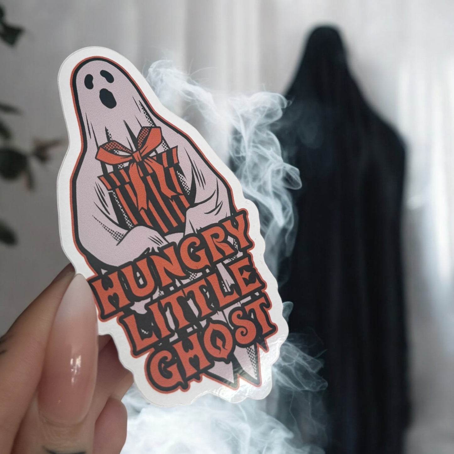 Hungry Little Ghost Sticker